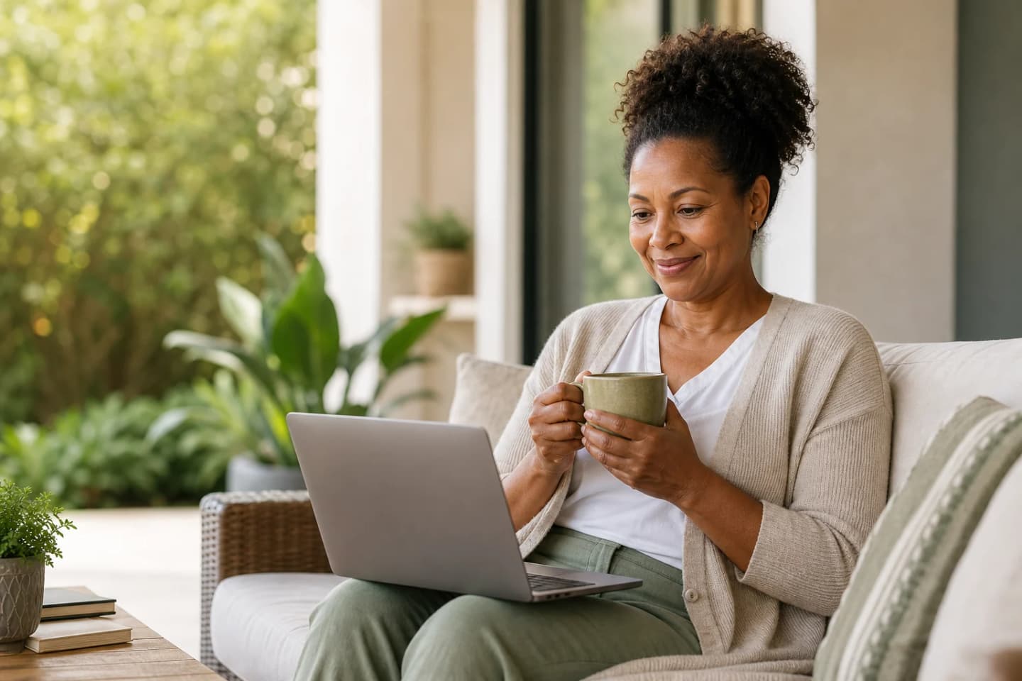 South African patient checking a secure care update on a phone